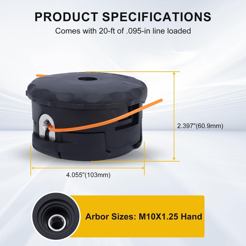 Panari SRM 225 Trimmer Head Speed Feed 400 for Echo Weed Eater Head Echo SRM-225 SRM225 SRM211 PAS210 PAS211 PAS231 PAS260 PAS265 SRM Series Straight Shaft Bump Head - Image 2